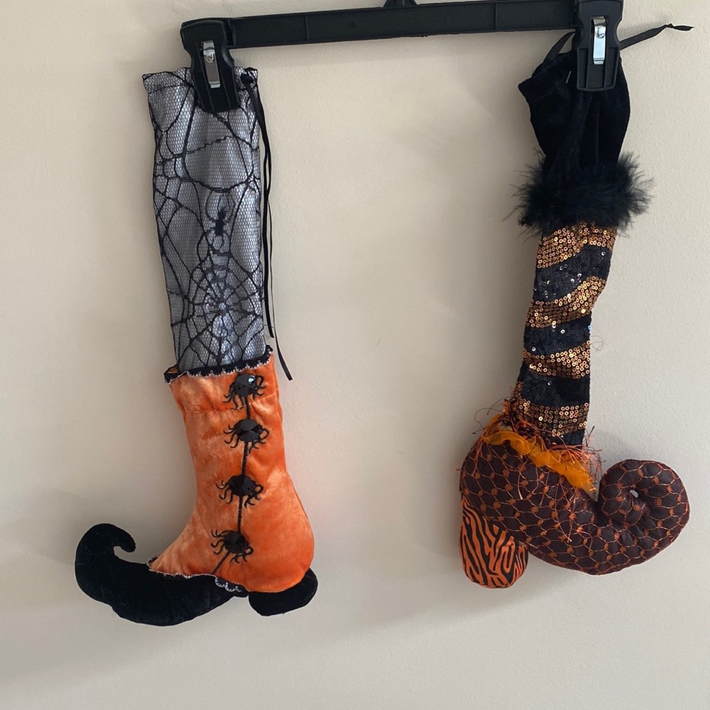 Pier 1 Halloween Witch Leg Table Chair Leg Covers